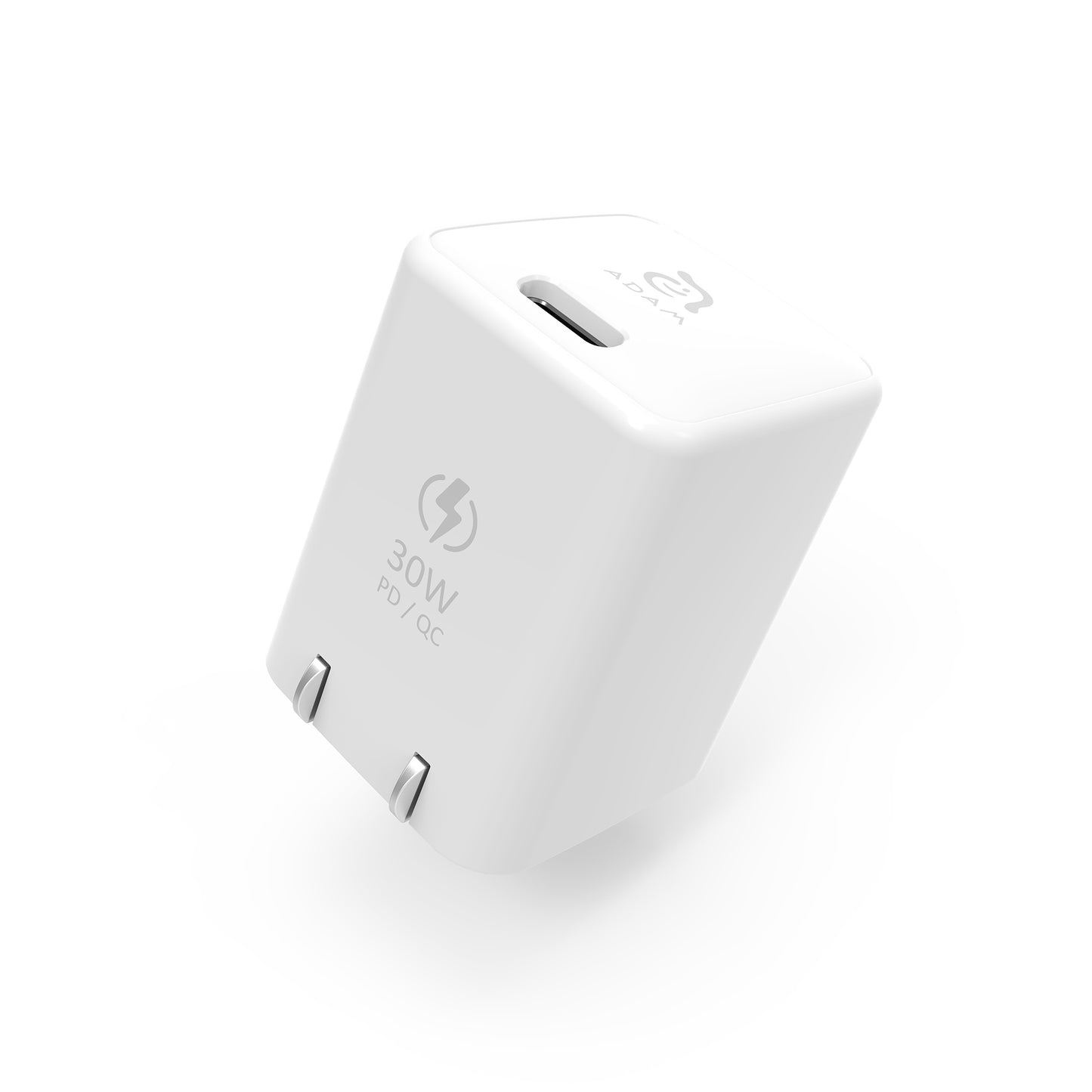 ADAM ELEMENTS Omnia X3 30W USB-C PD Wall Charger + USB-C to Lightning 1.2m - White