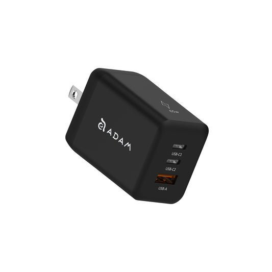 ADAM ELEMENTS OMNIA X65 GaN 65W 3-Port Wall Charger - Black