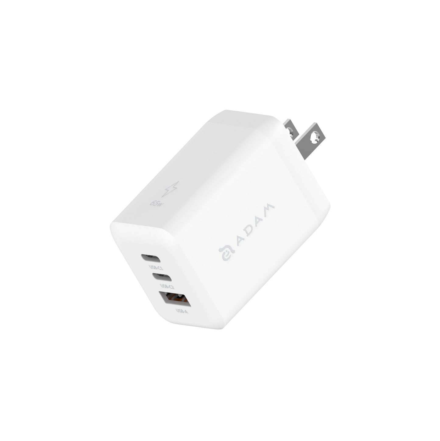 ADAM ELEMENTS OMNIA X65 GaN 65W 3-Port Wall Charger - White