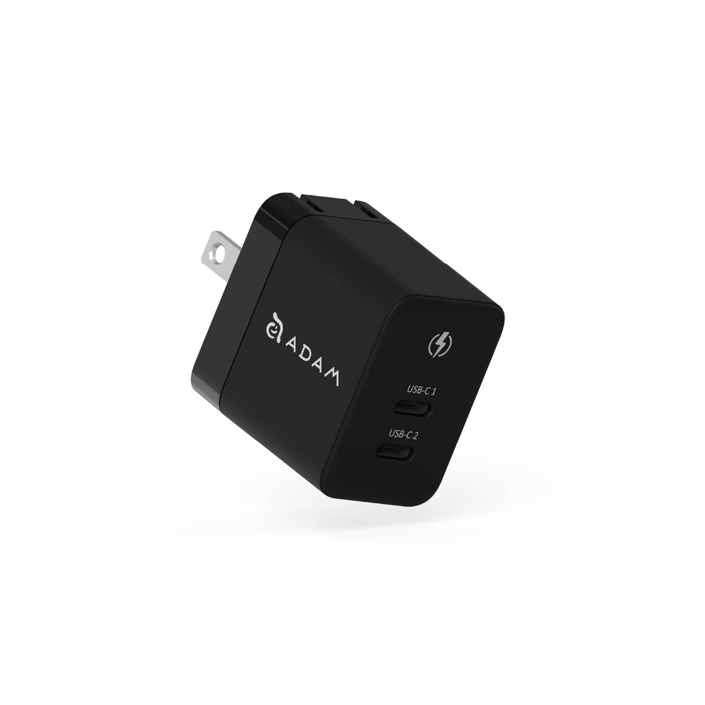 ADAM ELEMENTS OMNIA X35C GaN 35W Dual USB-C Wall Charger -Black