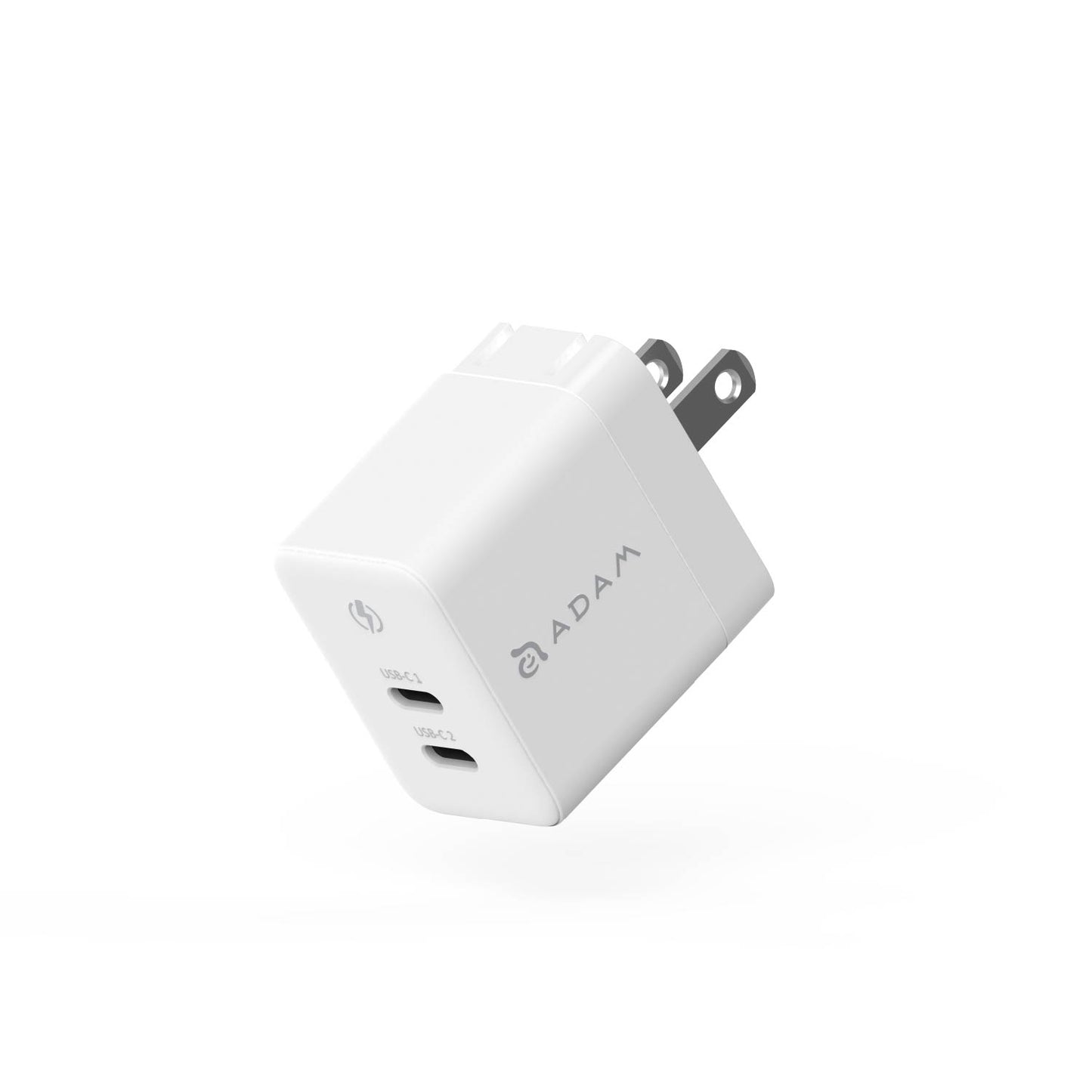 ADAM ELEMENTS OMNIA X35C GaN 35W Dual USB-C Wall Charger -White