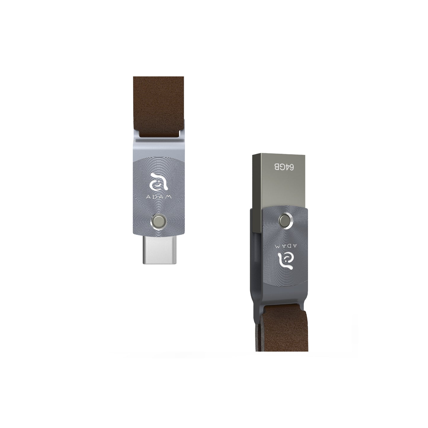 ADAM ELEMENTS Roma USB C to USB 3.0 OTG 64GB Flash Drive - Grey