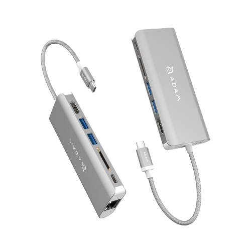 ADAM ELEMENTS Casa A01 USB C 6-in-1 Hub - Silver