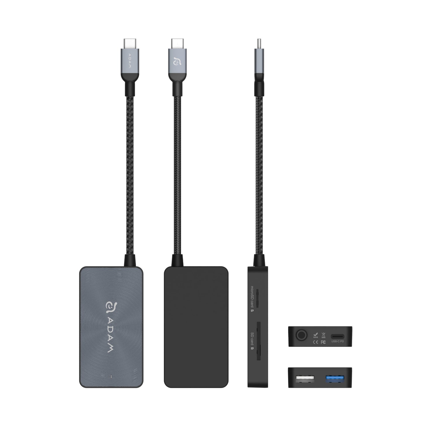 ADAM ELEMENTS Casa PDC501 USB C 5-in-1 Hub - Grey