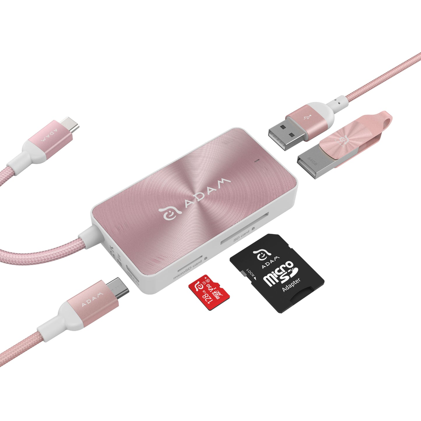 ADAM ELEMENTS Casa PDC501 USB C 5-in-1 Hub - Rose Gold