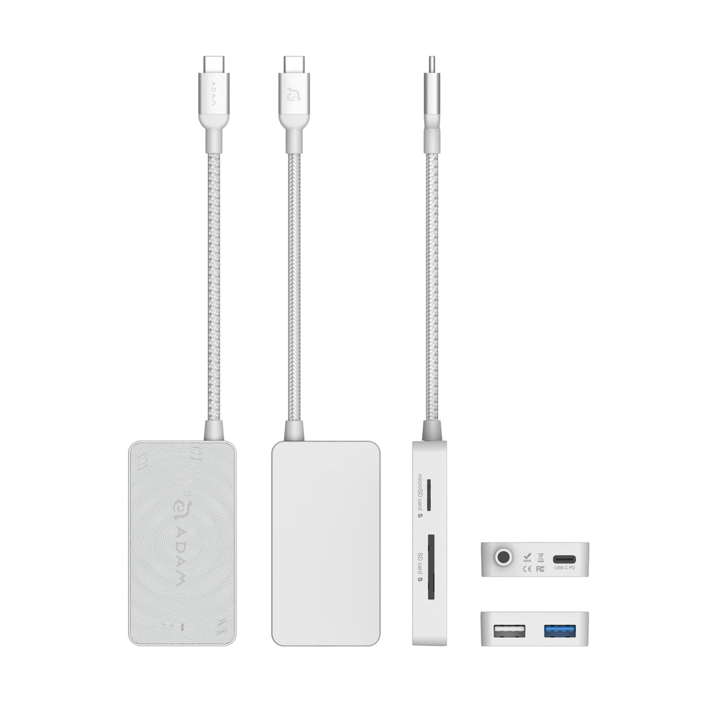 ADAM ELEMENTS Casa PDC501 USB C 5-in-1 Hub - Silver