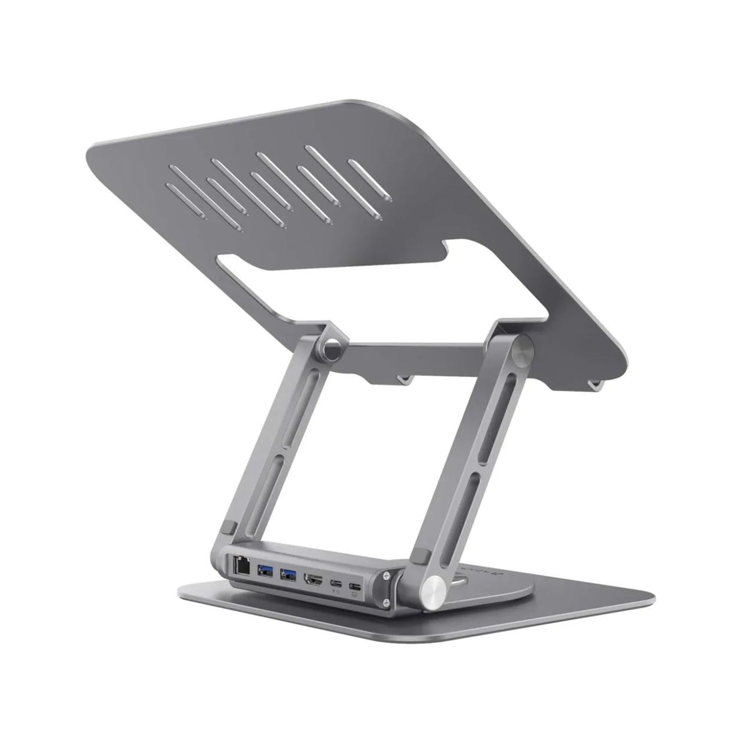 ADAM ELEMENTS Casa Hub Pro USB C 6-in-1 Laptop Stand Hub - Grey