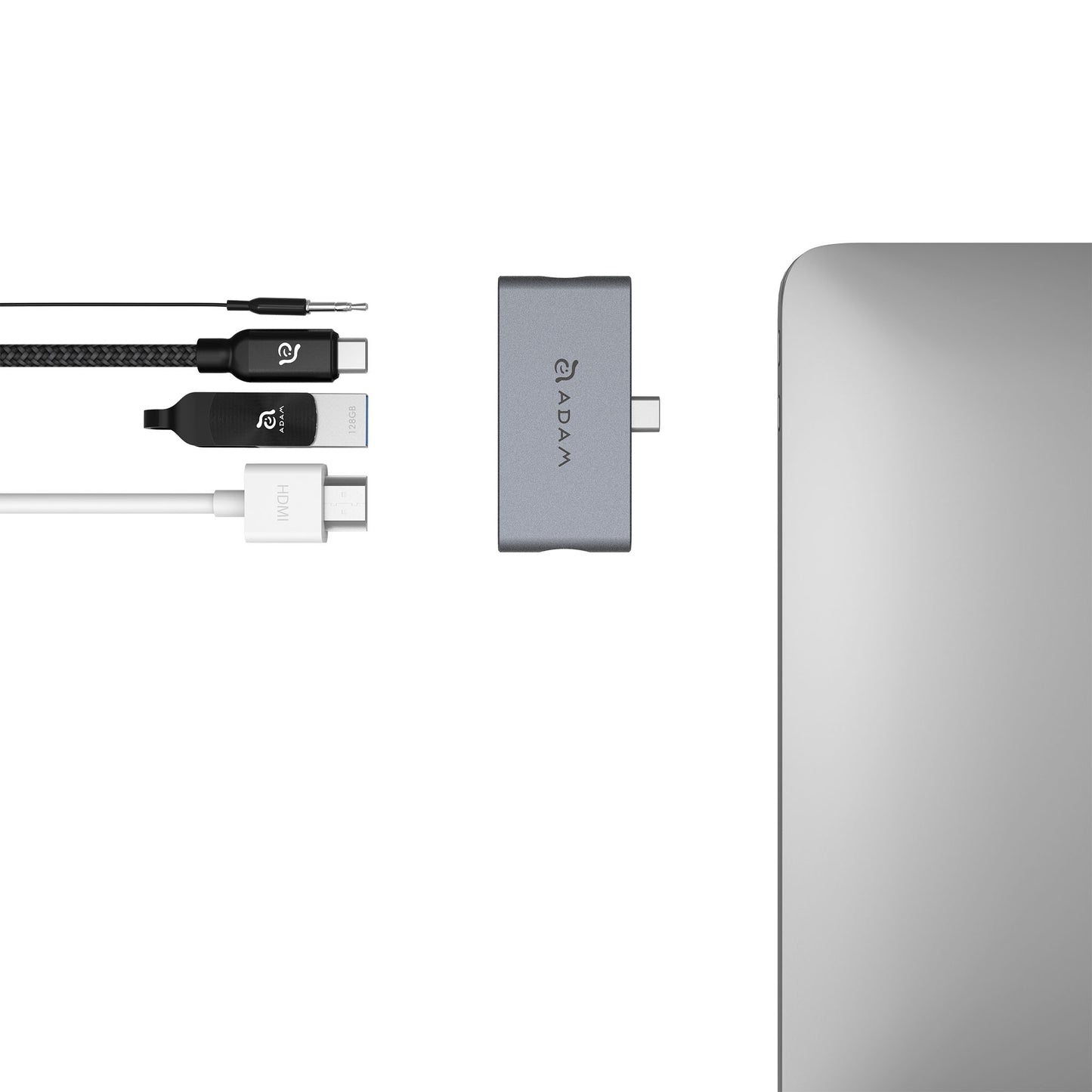 ADAM ELEMENTS Casa Hub i4 USB-C 4-in-1 Hub for iPad  Pro - Grey