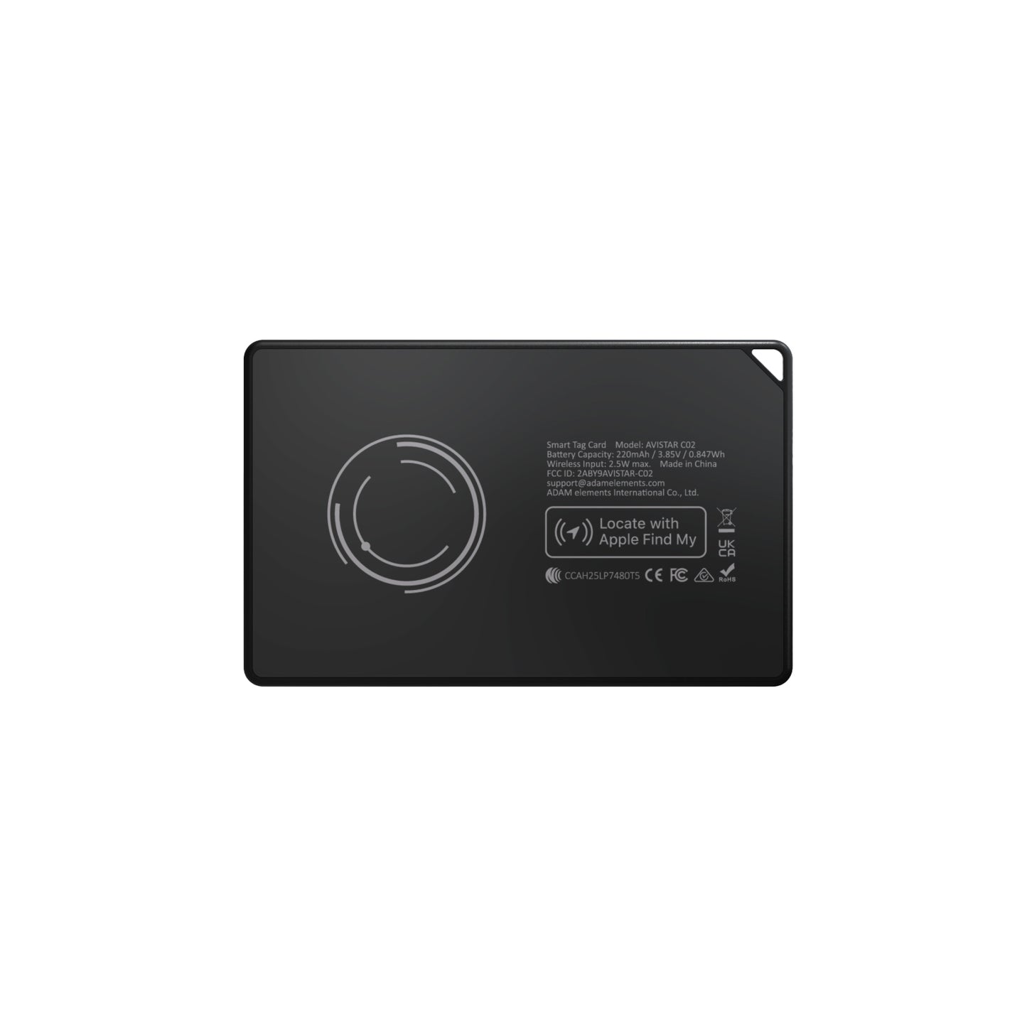 ADAM ELEMENTS AVISTAR C02 Smart Tag Card - Classic Black