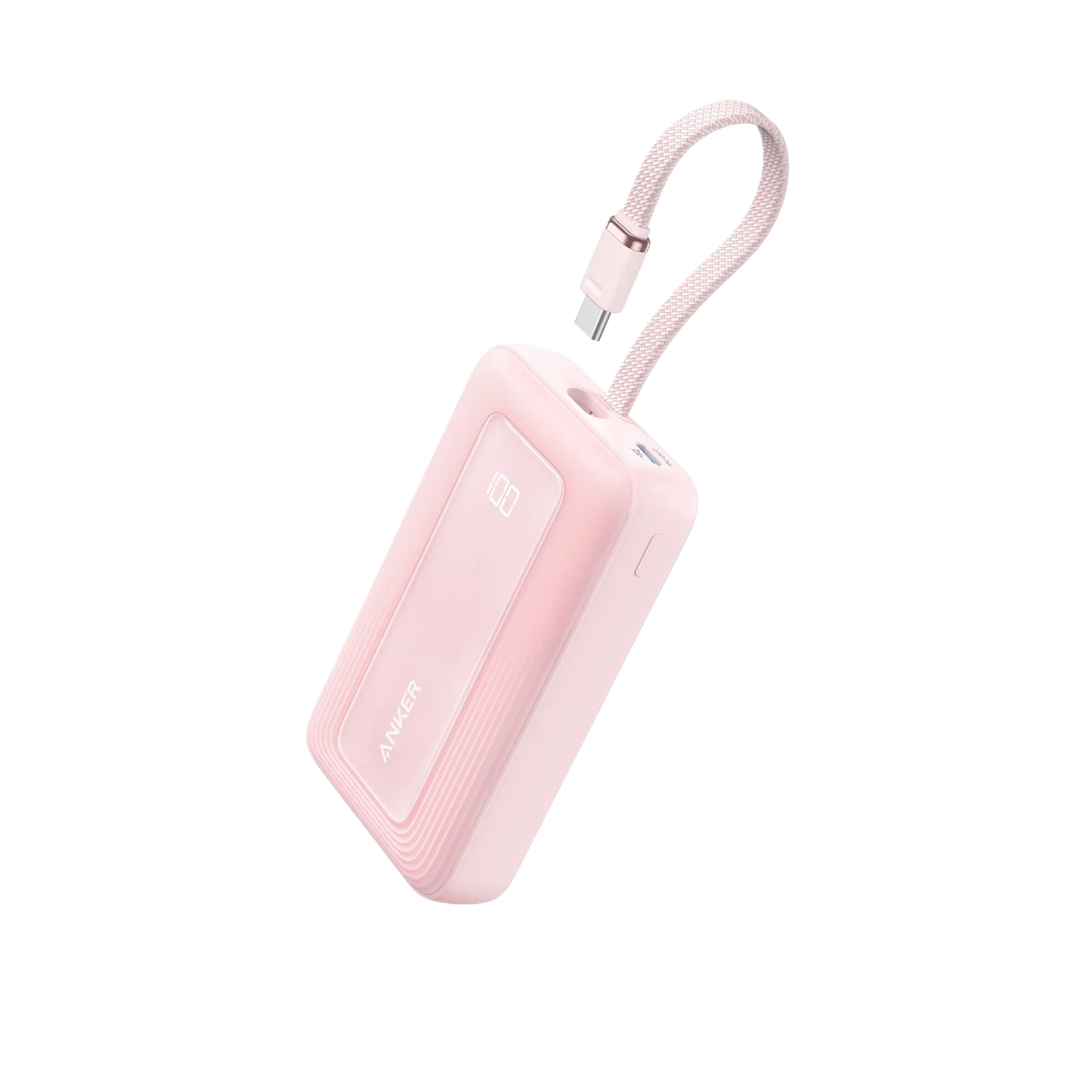 ANKER Zolo 10,000mAh Power Bank 30w with Built-In USB-C Cable - Pink