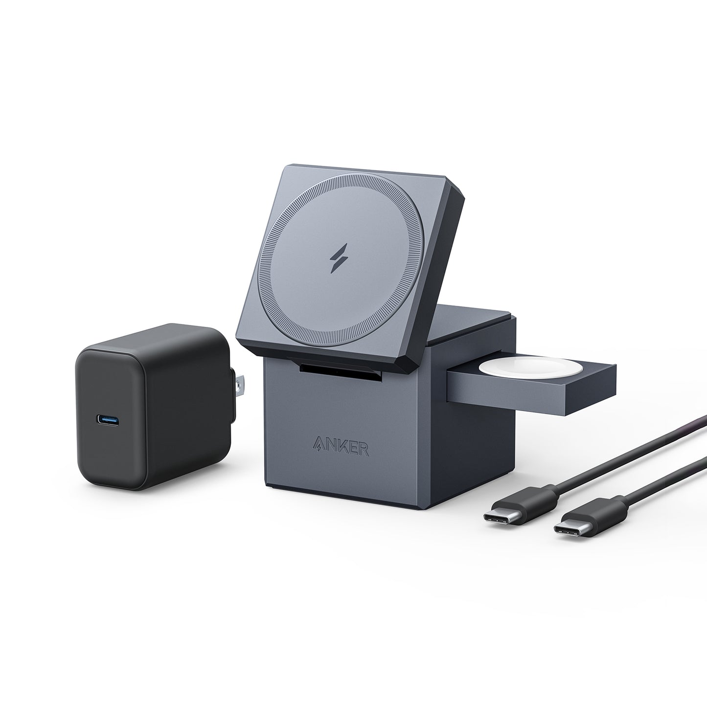 ANKER 3-in-1 Cube with MagSafe - Gray