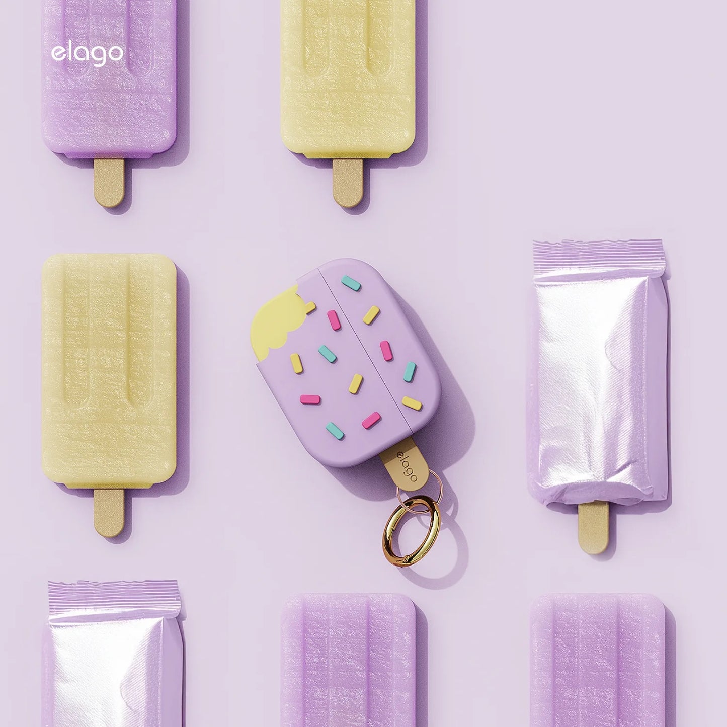 ELAGO Ice Cream Hang Case for AirPods Pro 3 - Lavender