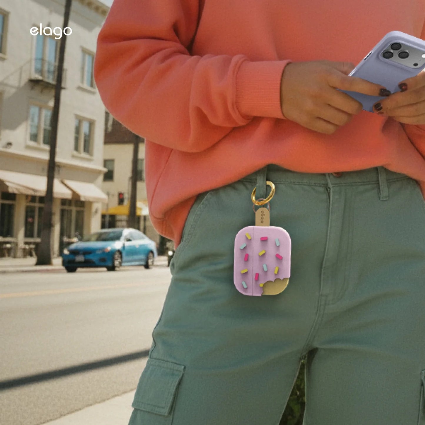 ELAGO Ice Cream Hang Case for AirPods Pro 3 - Lavender