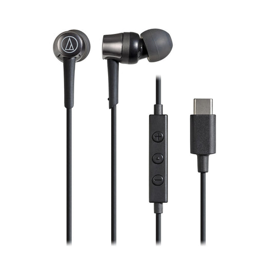 AUDIO-TECHNICA In-Ear Earphones with USB Type C Connector - Black