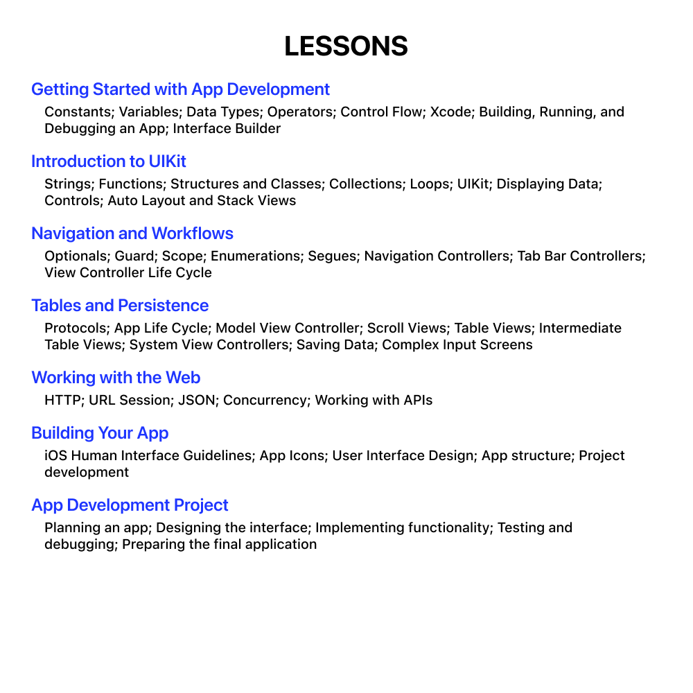 App Development with Swift