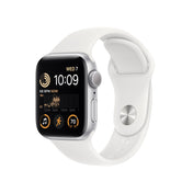 Apple Watch SE GPS 40mm Silver Aluminum Case with White Sport Band - Regular