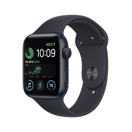 Apple Watch SE GPS 44mm Midnight Aluminum Case with Midnight Sport Band - Regular