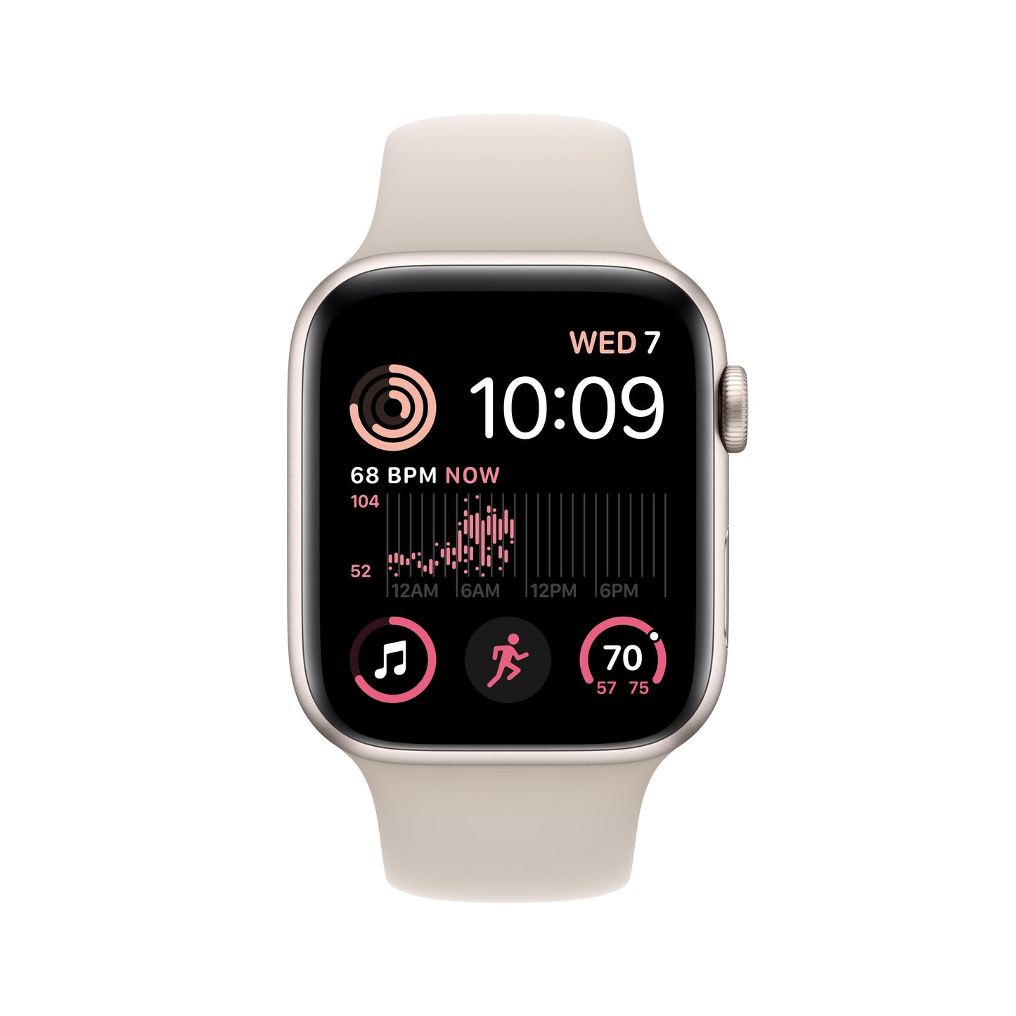 Apple Watch SE GPS 44mm Starlight Aluminum Case with Starlight