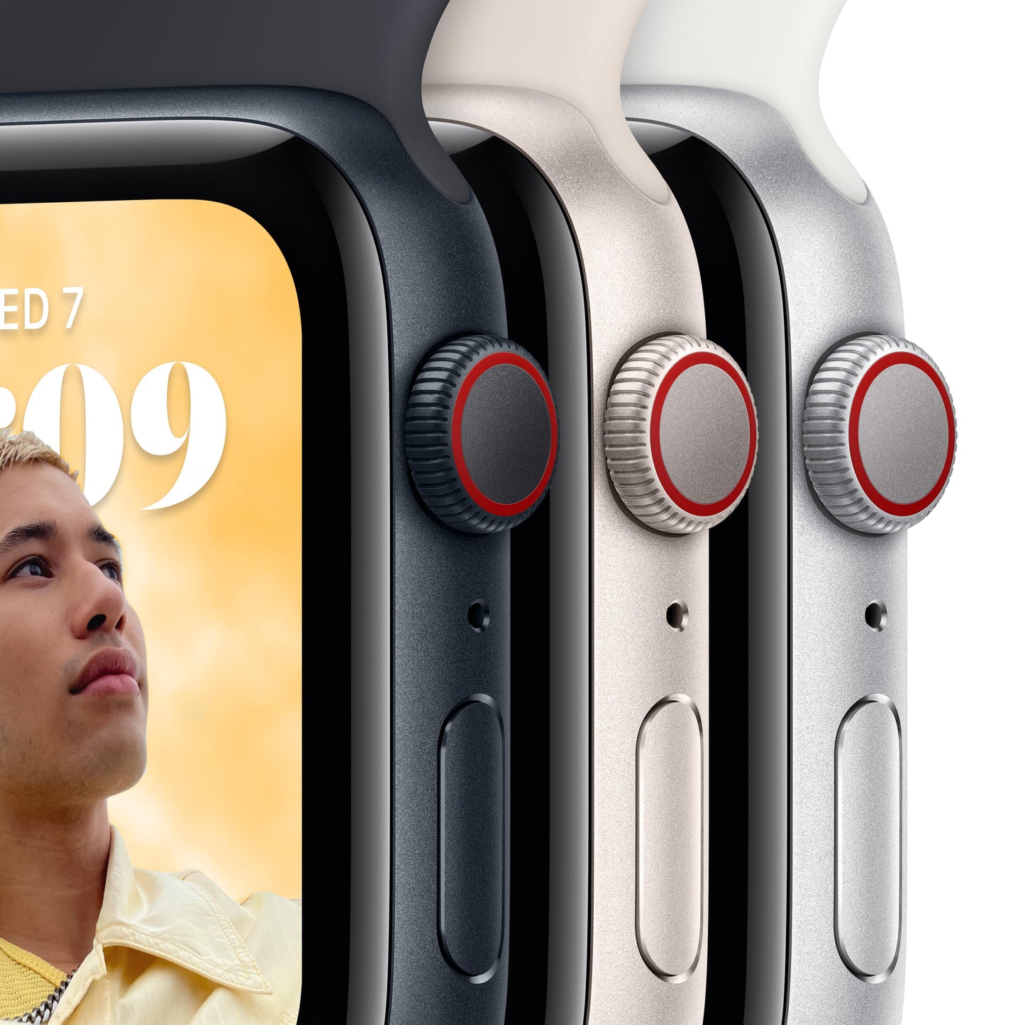 Apple Watch SE GPS + Cellular 44mm Midnight Aluminum Case with Midnight Sport Band - Regular