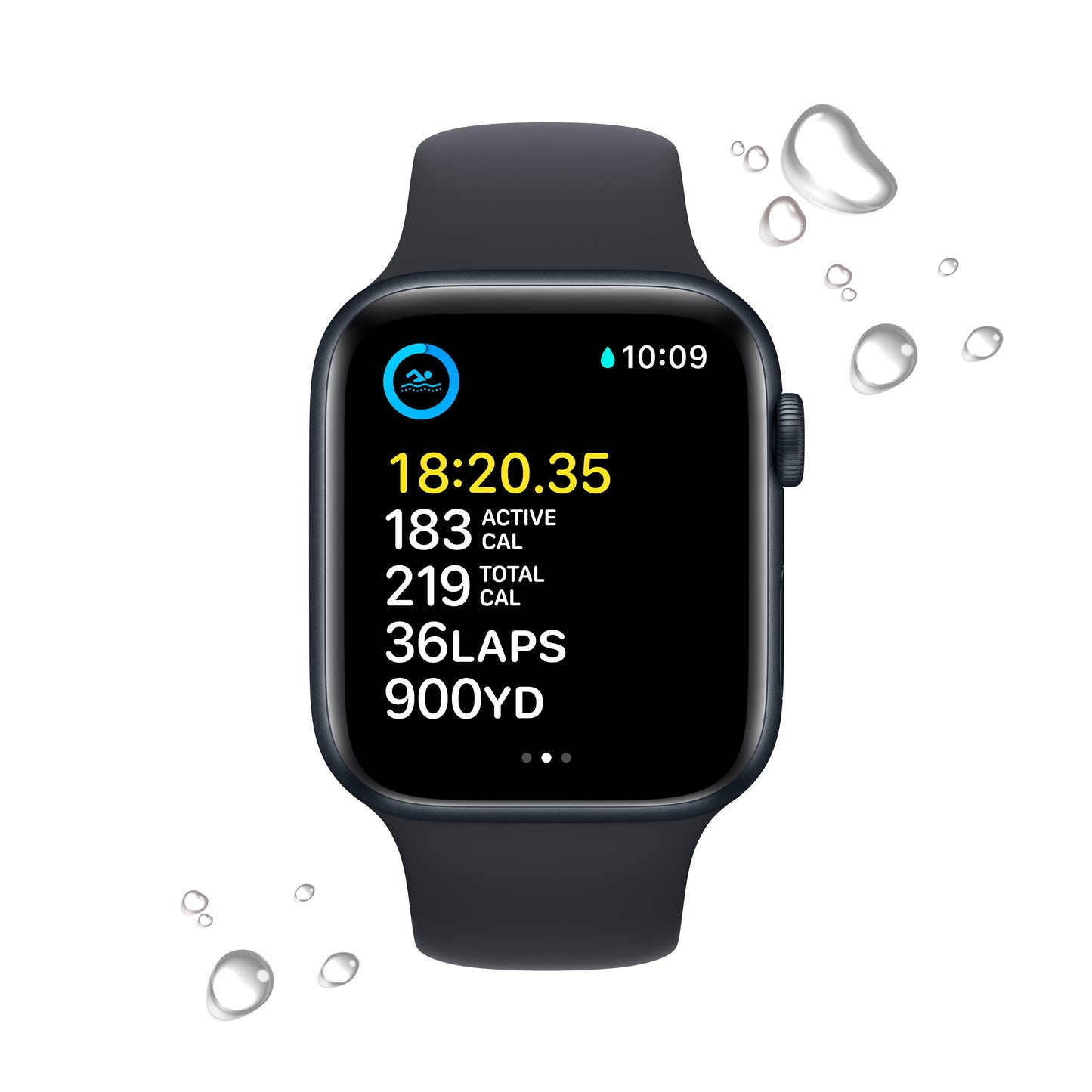 Apple Watch SE GPS + Cellular 44mm Midnight Aluminum Case with Midnight Sport Band - Regular