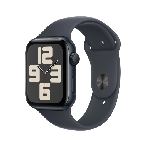 Apple Watch SE GPS 44mm Midnight Aluminum Case with Midnight Sport Band - M/L