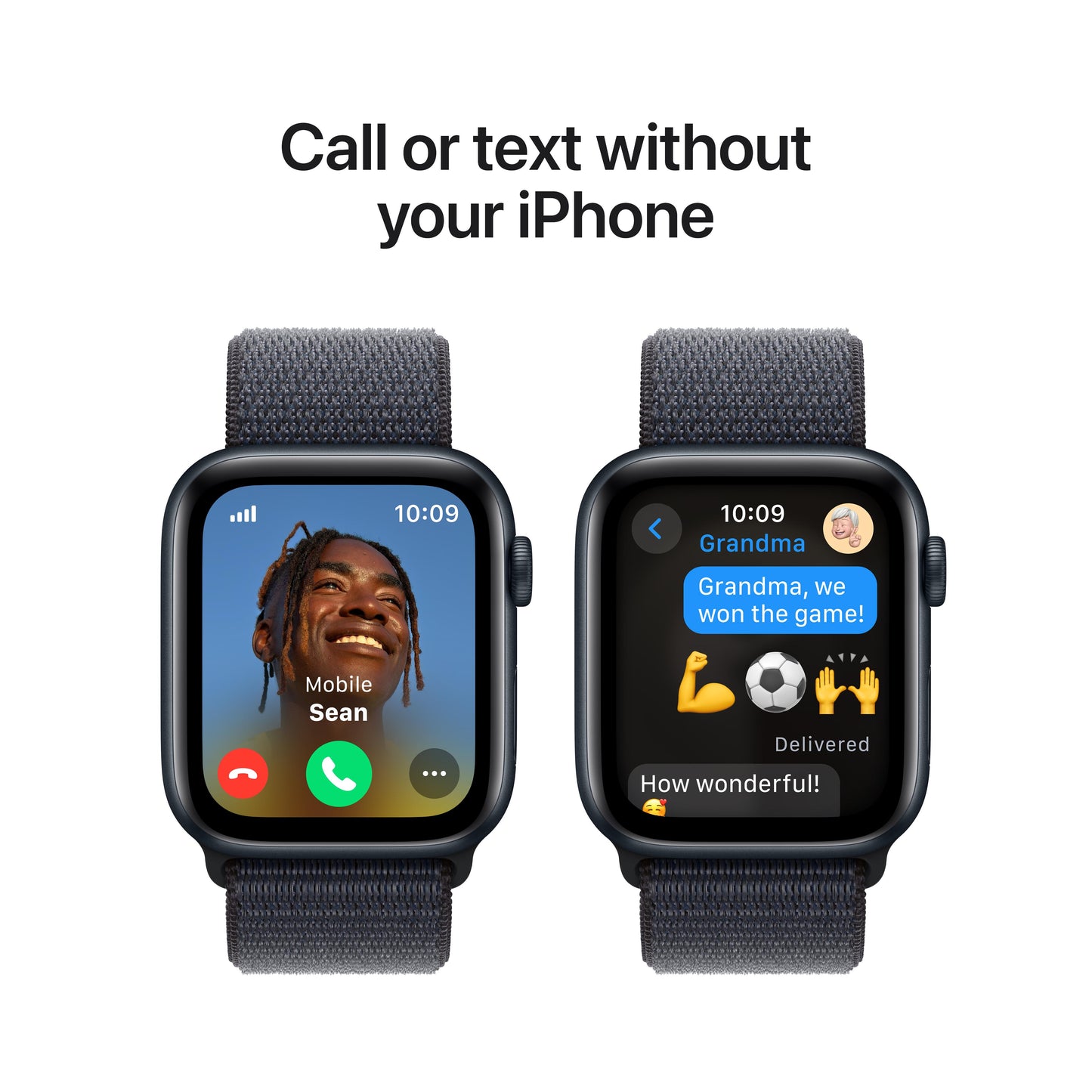 Apple Watch SE GPS  + Cellular 44mm Midnight Aluminum Case with Ink Sport Loop