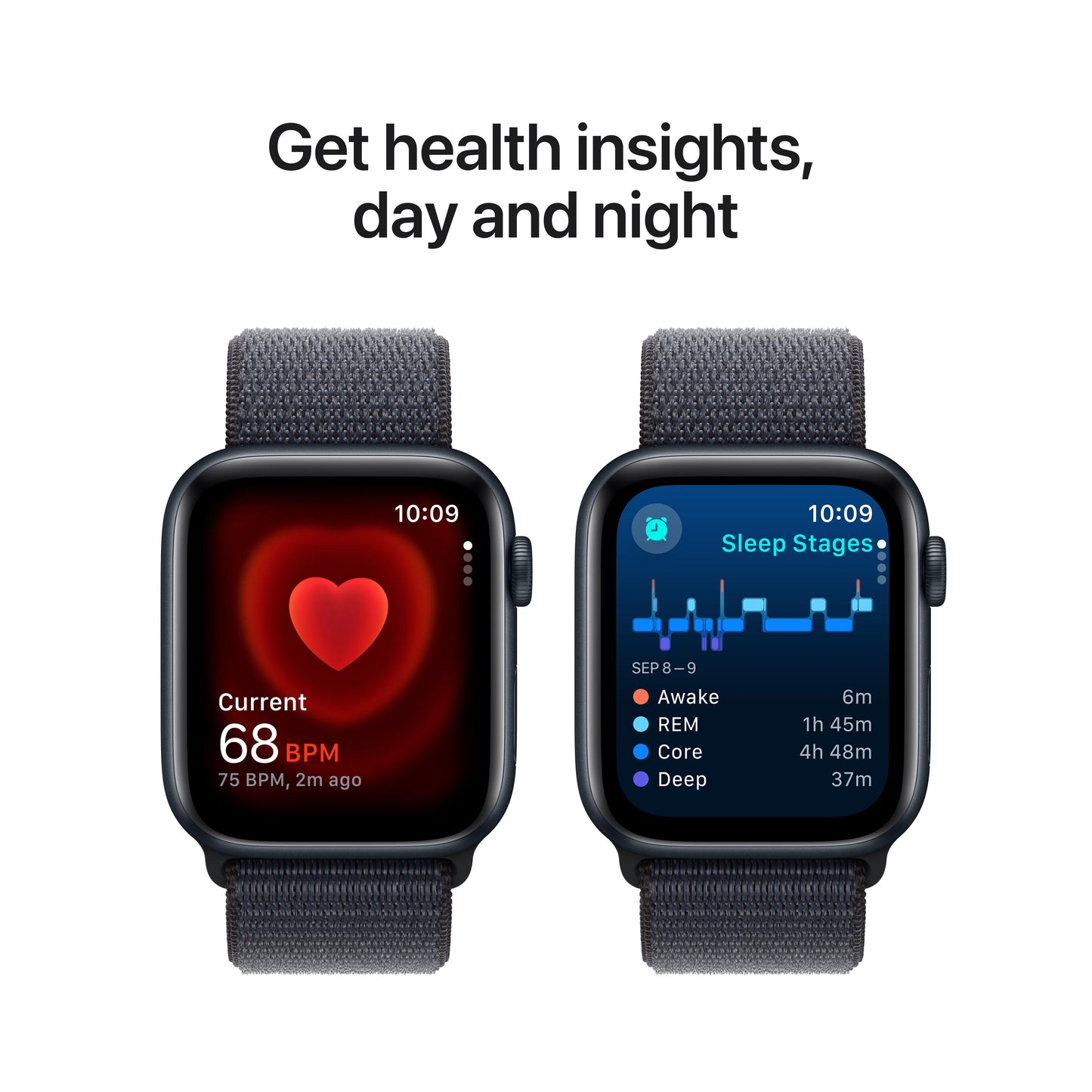 Apple Watch SE GPS  + Cellular 44mm Midnight Aluminum Case with Ink Sport Loop
