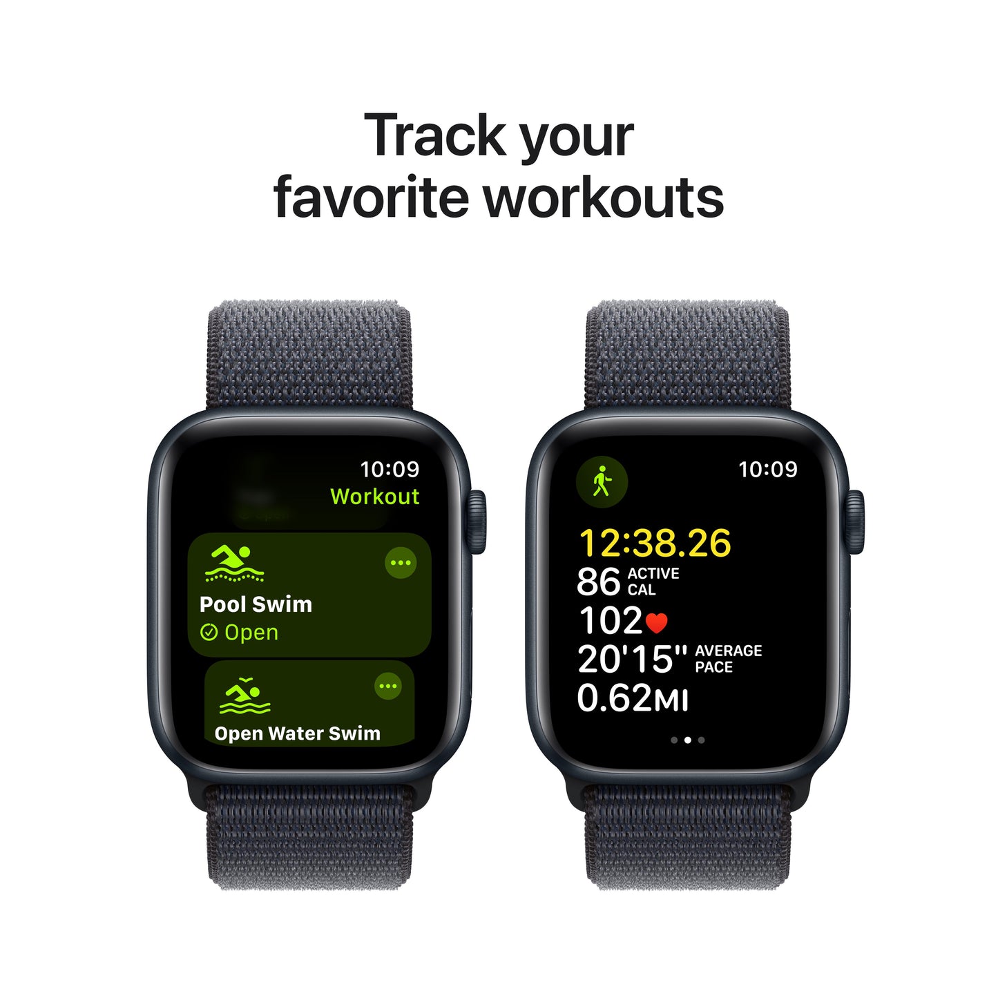Apple Watch SE GPS  + Cellular 44mm Midnight Aluminum Case with Ink Sport Loop