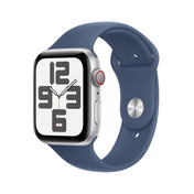 Apple Watch SE GPS  + Cellular 44mm Silver Aluminum Case with Denim Sport Band - M/L