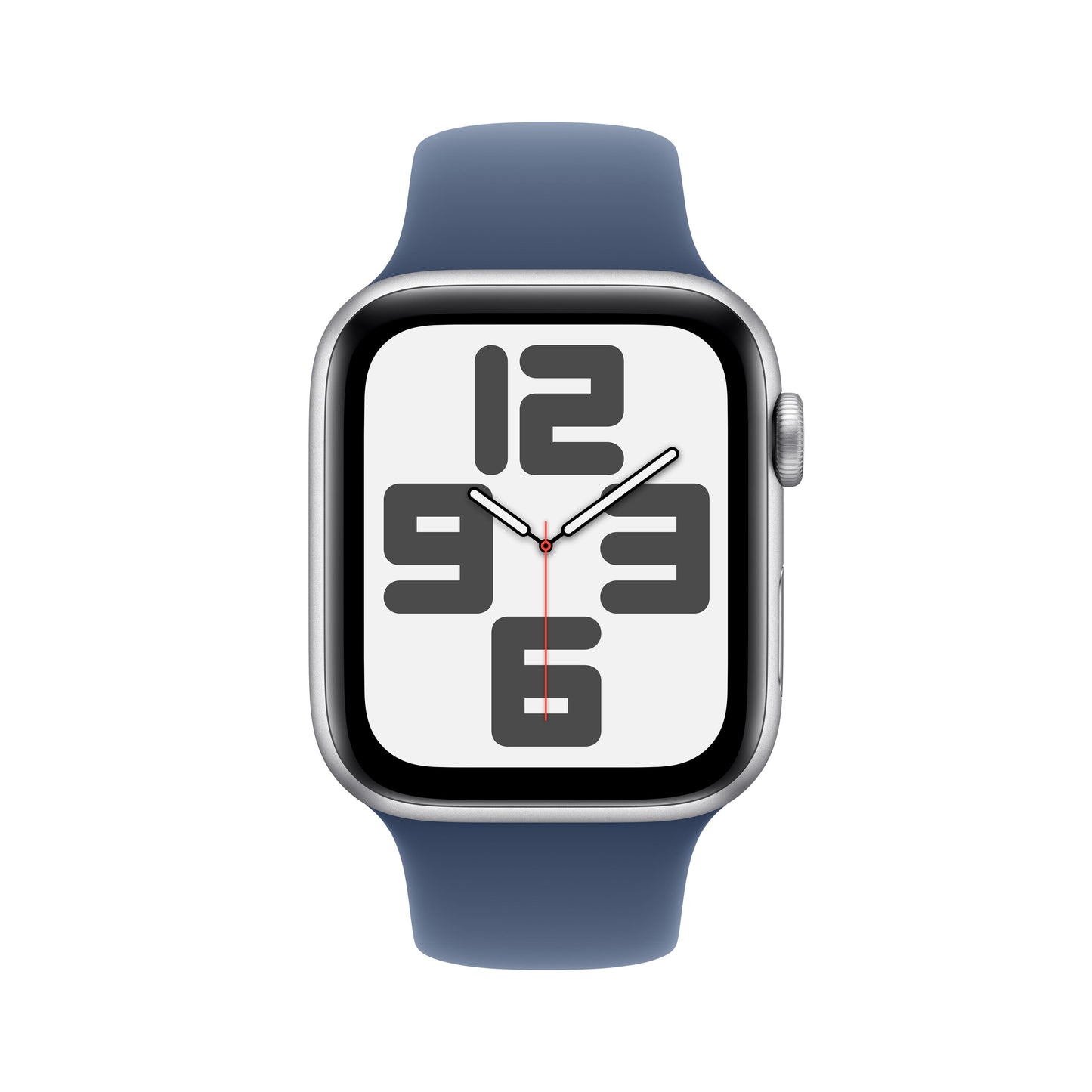 Apple Watch SE GPS  + Cellular 44mm Silver Aluminum Case with Denim Sport Band - M/L