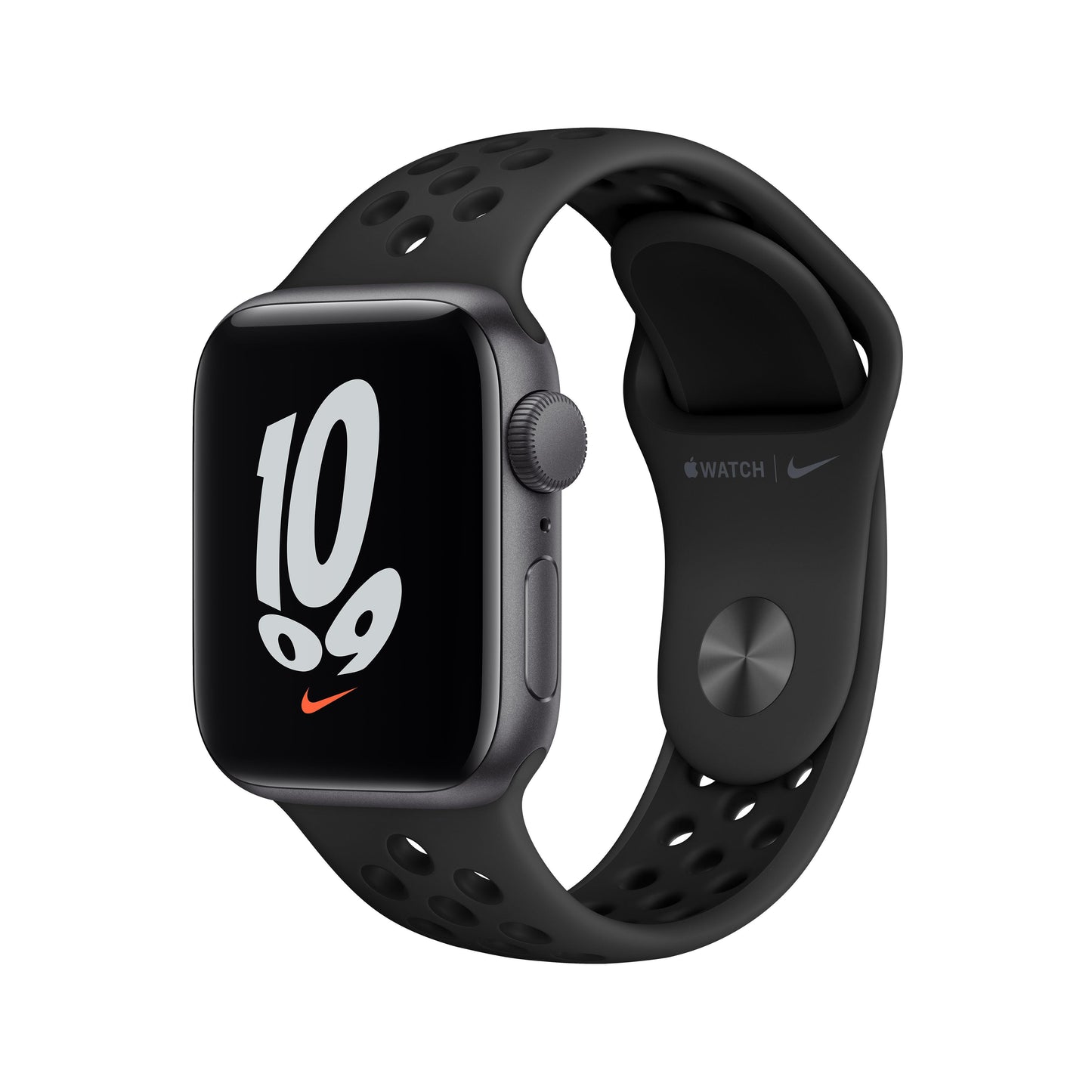 Apple Watch Nike SE GPS, 40mm Space Gray Aluminum Case with Anthracite/Black Nike Sport Band - Regular