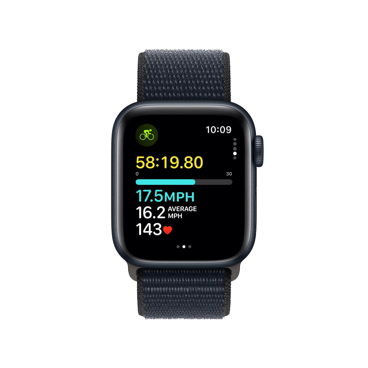 Apple Watch SE GPS + Cellular 40mm Midnight Aluminum Case with Midnight Sport Loop