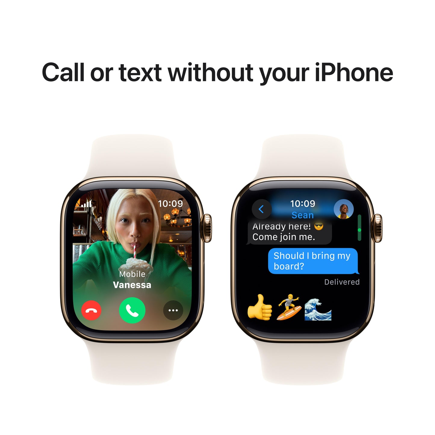 Apple Watch Series 10 GPS Cellular 42mm Gold Titanium Case with