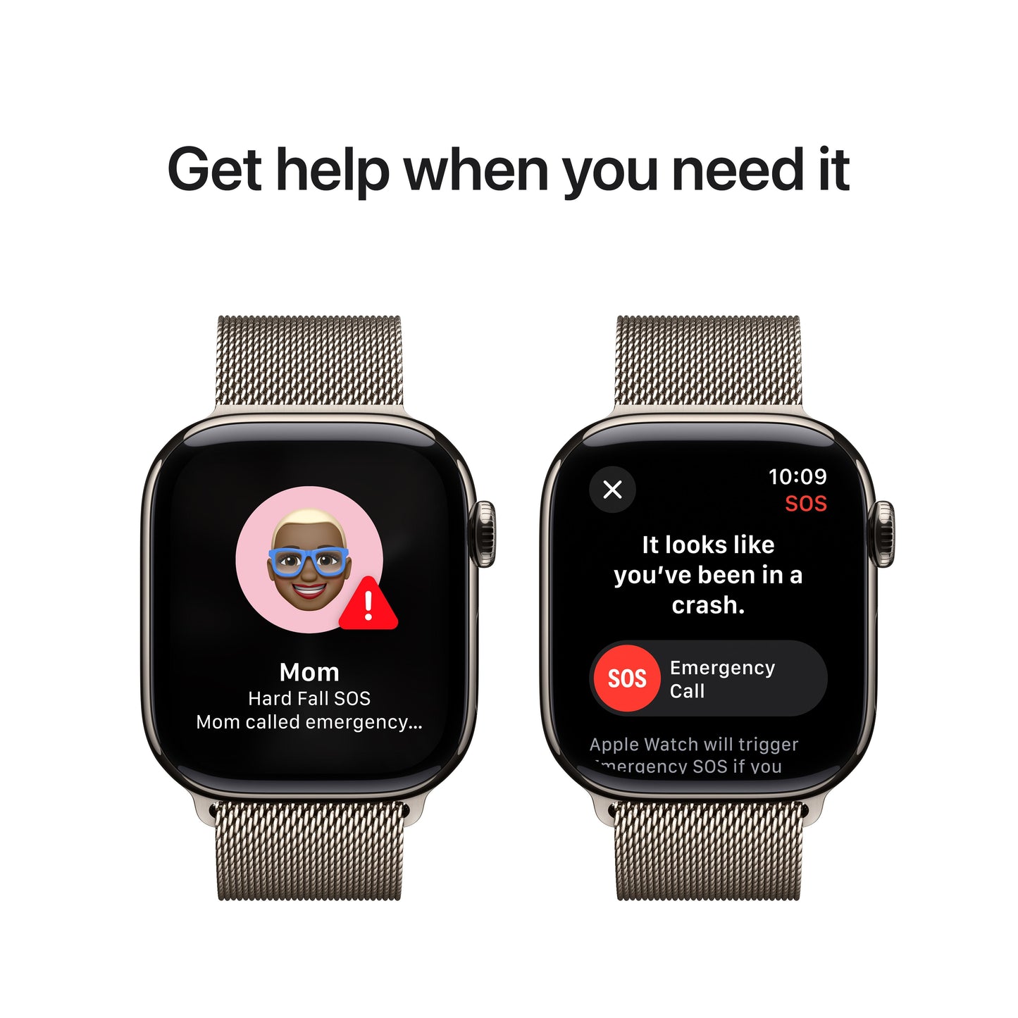 Apple Watch Series 10 GPS + Cellular 42mm Natural Titanium Case with Natural Milanese Loop