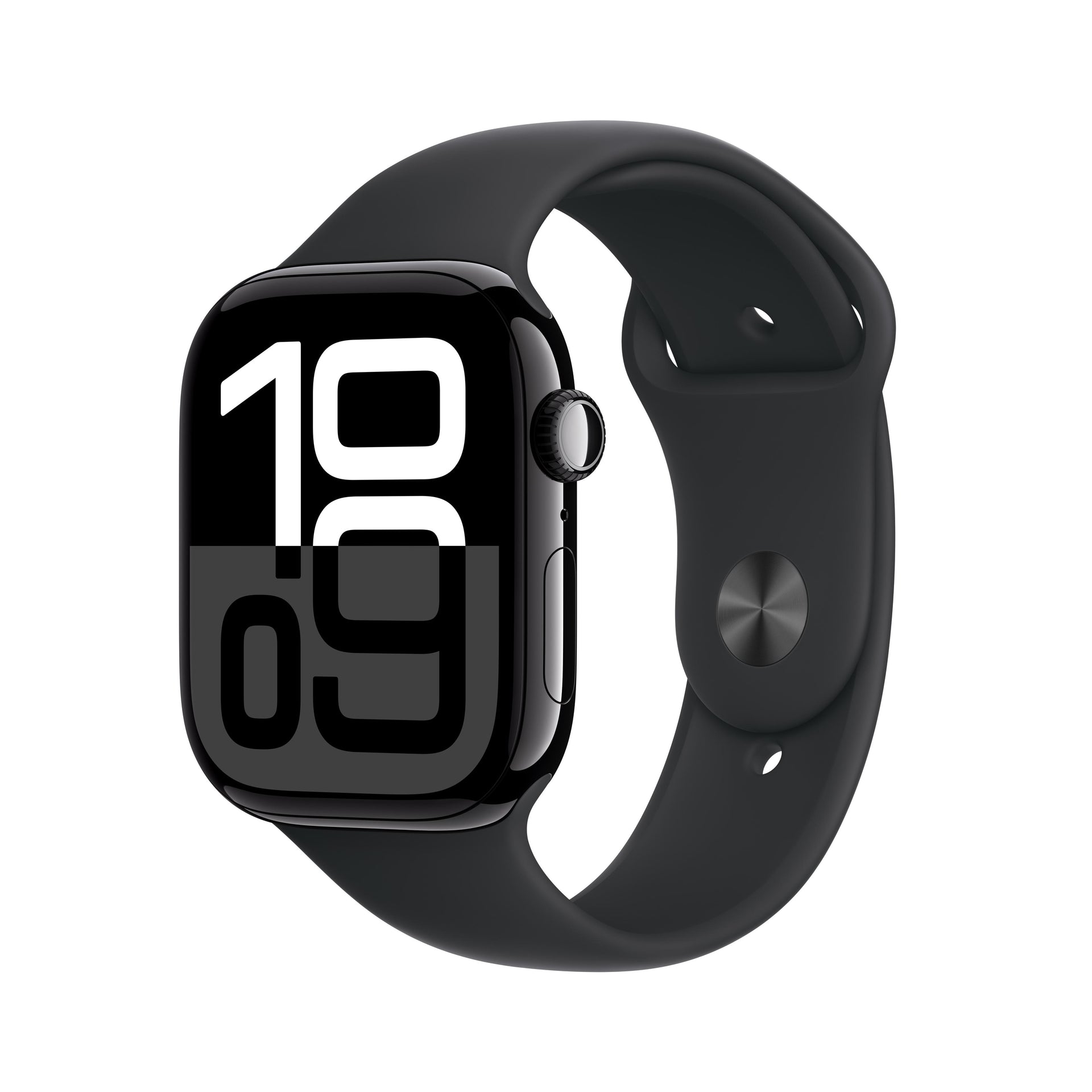 Apple Watch Series 10 GPS 46mm Jet Black Aluminum Case with Black Sport Band M/L