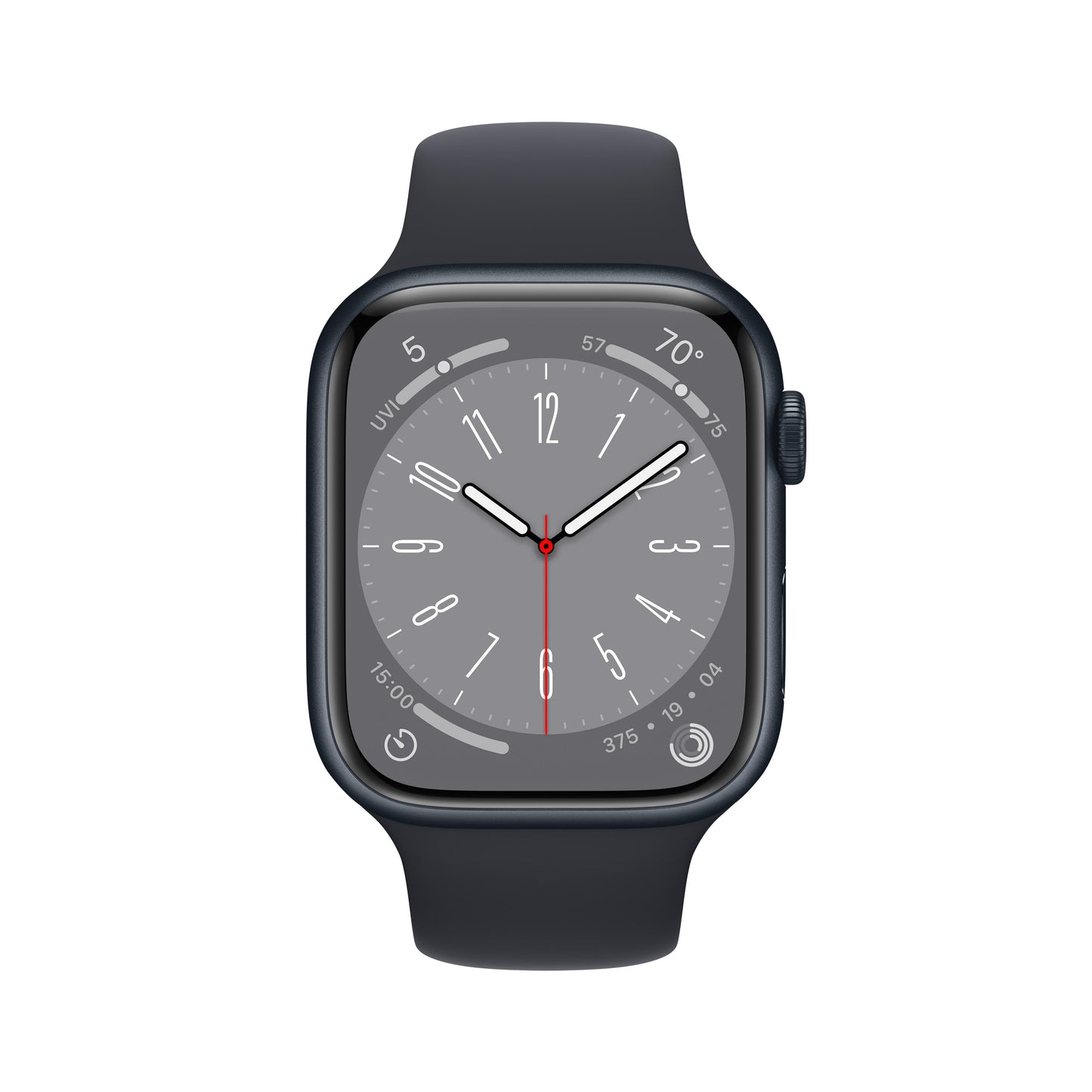 Apple Watch Series 8 GPS 45mm Midnight Aluminum Case with Midnight Sport Band - Regular