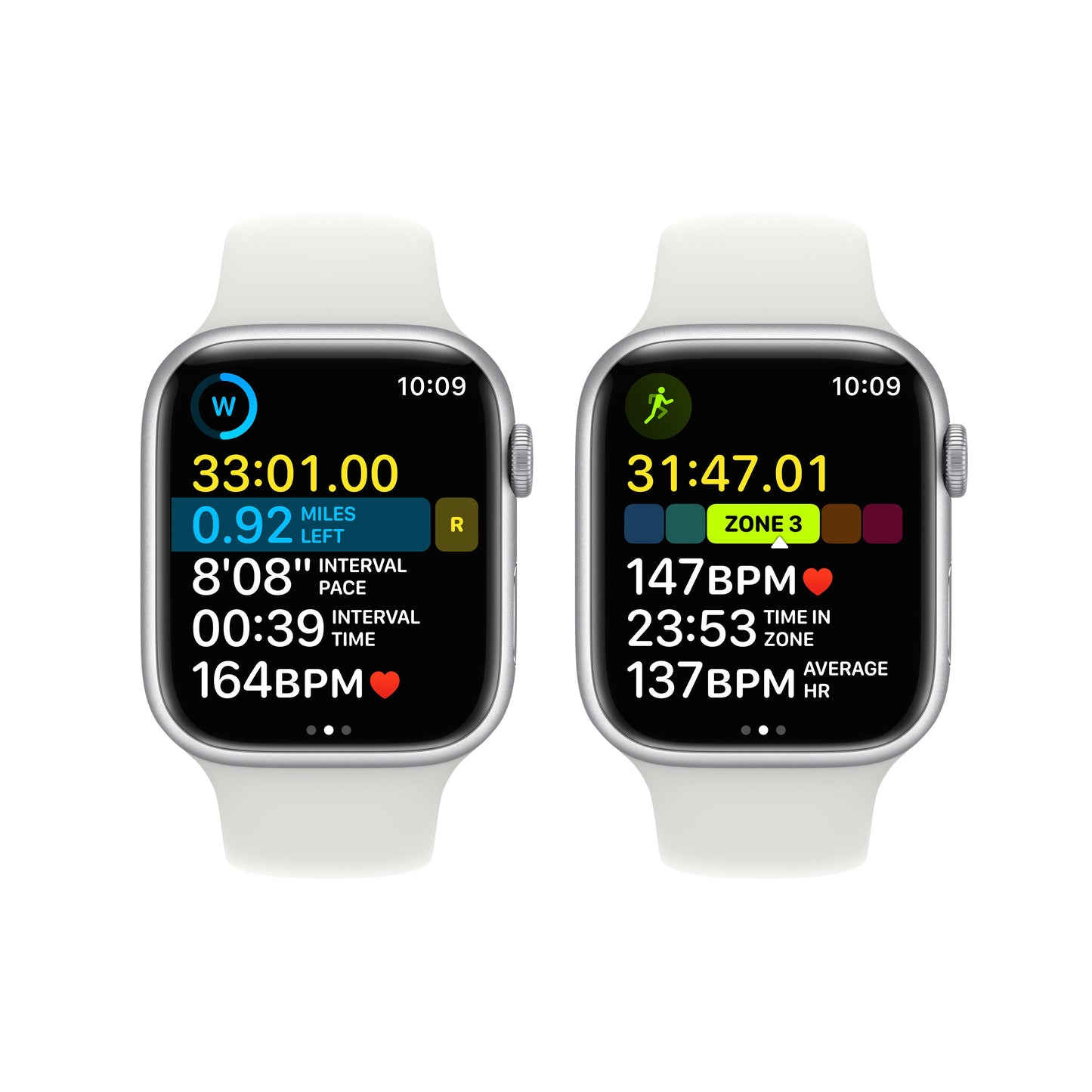 Apple Watch Series 8 GPS 45mm Silver Aluminum Case with White Sport Band - Regular