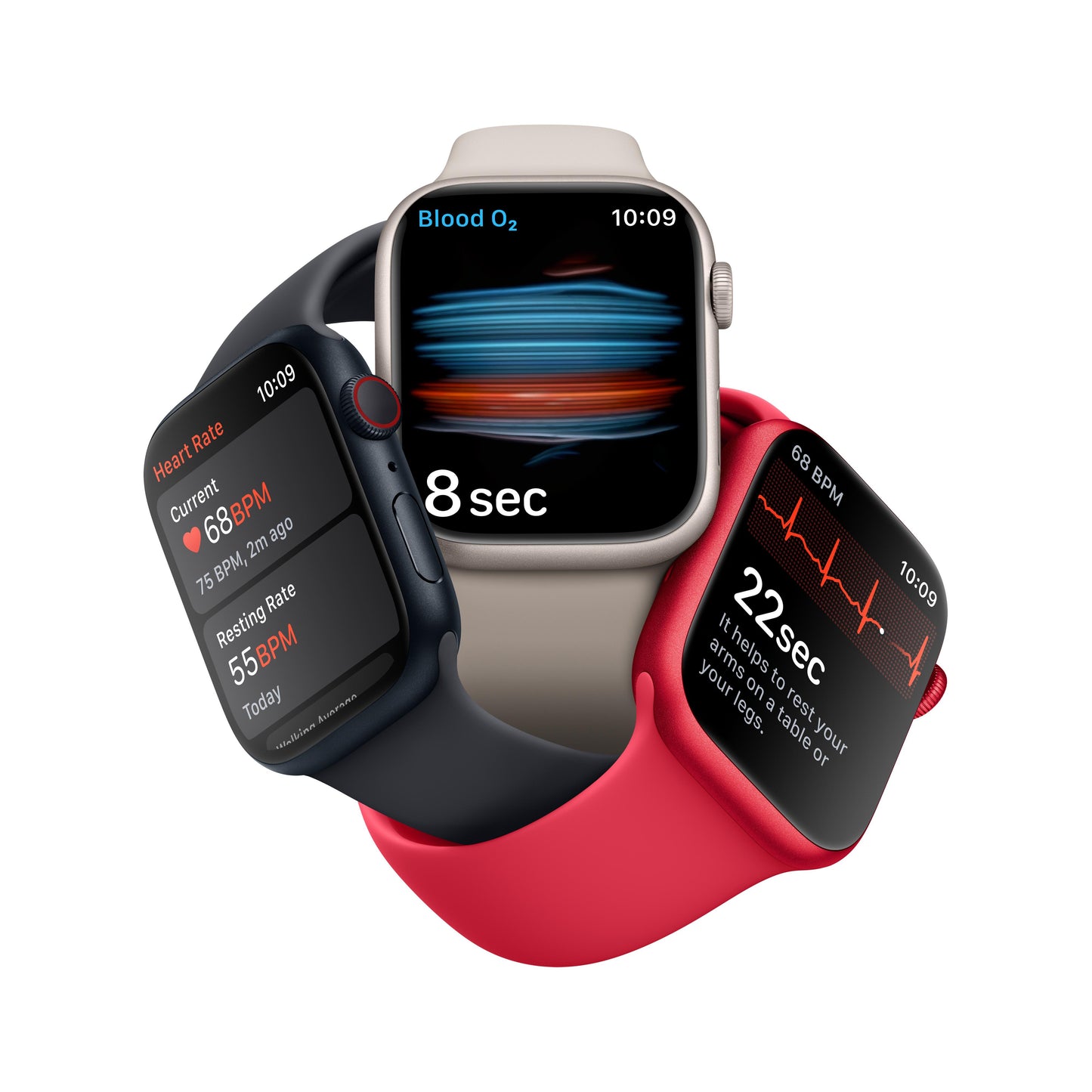 Apple Watch Series 8 GPS + Cellular 41mm Midnight Aluminum Case with Midnight Sport Band - Regular