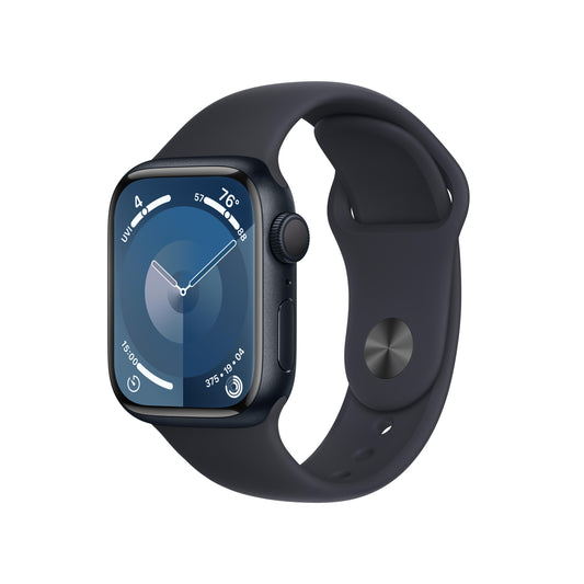 Apple Watch Series 9 GPS 41mm Midnight Aluminum Case with Midnight Sport Band - S/M