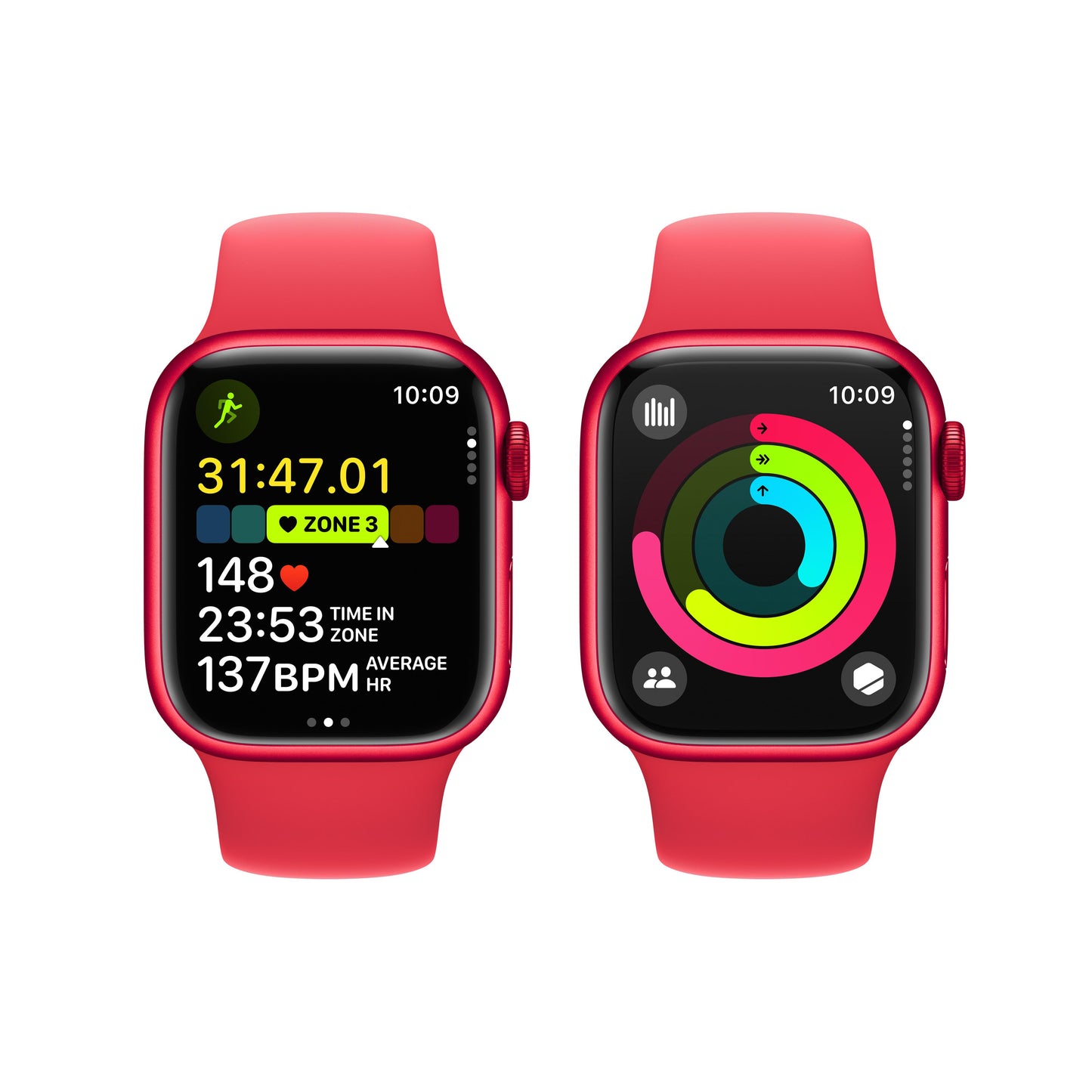 Apple Watch Series 9 GPS 41mm (PRODUCT)RED Aluminum Case with (PRODUCT)RED Sport Band - M/L