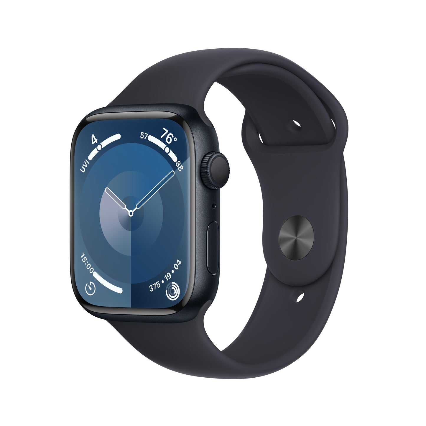 Apple Watch Series 9 GPS 45mm Midnight Aluminum Case with Midnight Sport Band - S/M