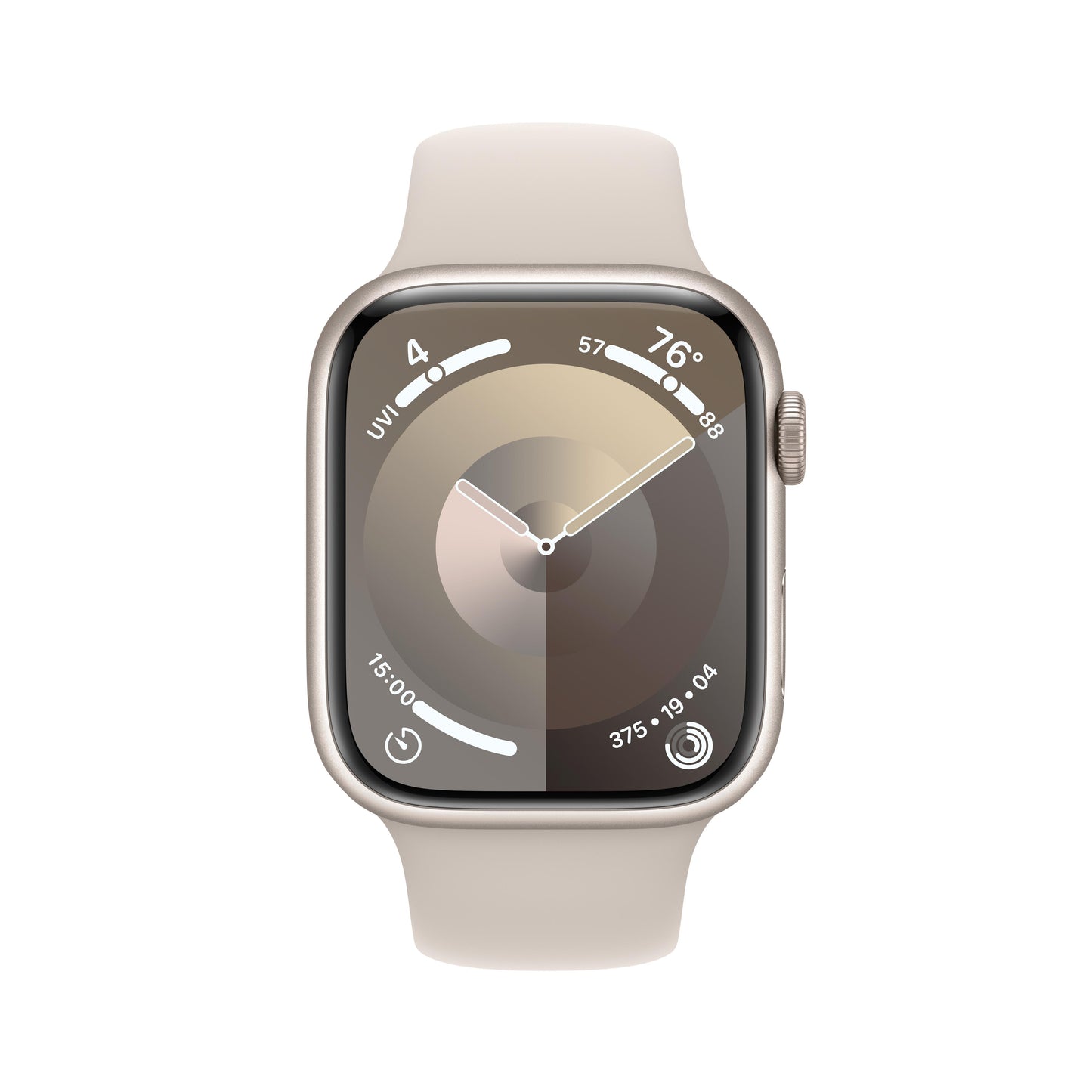 Apple Watch Series 9 GPS 45mm Starlight Aluminum Case with Starlight Sport Band - M/L