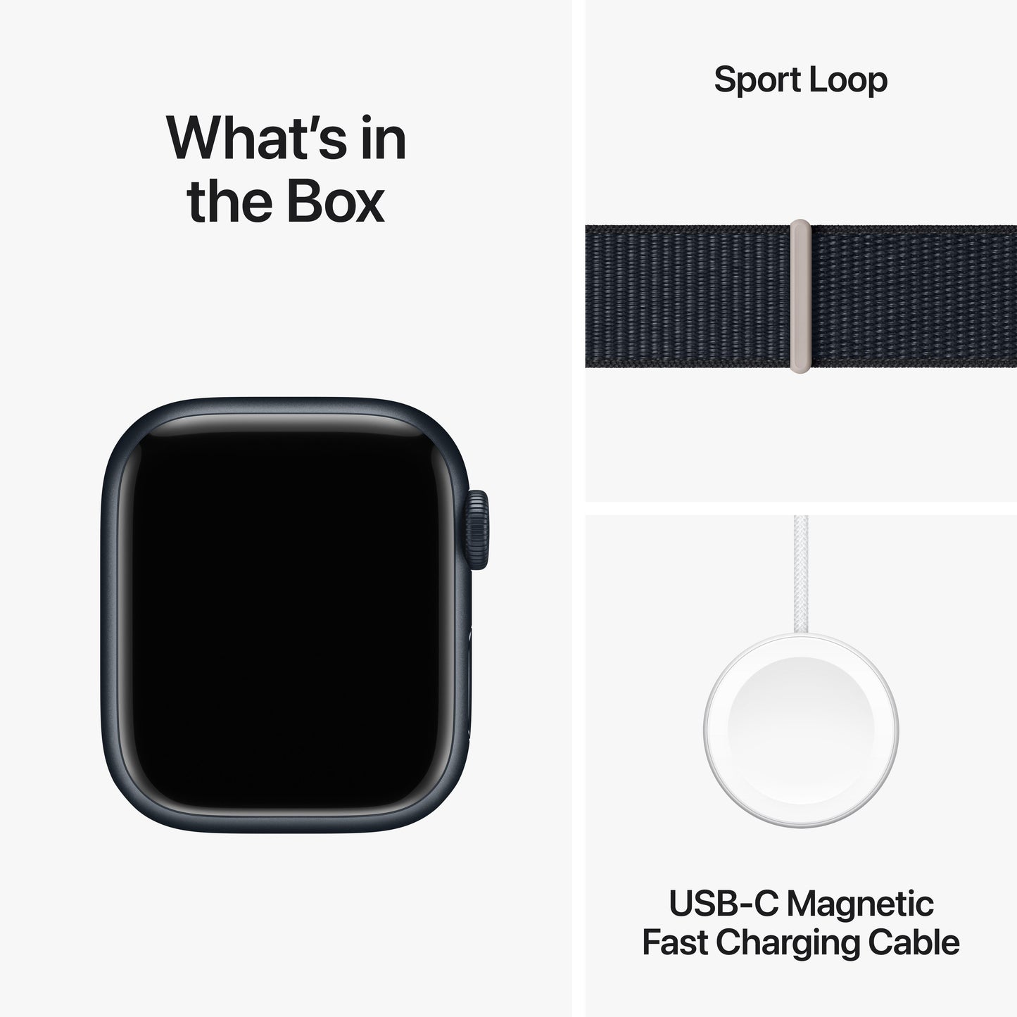 Apple Watch Series 9 GPS + Cellular 41mm Midnight Aluminum Case with Midnight Sport Loop