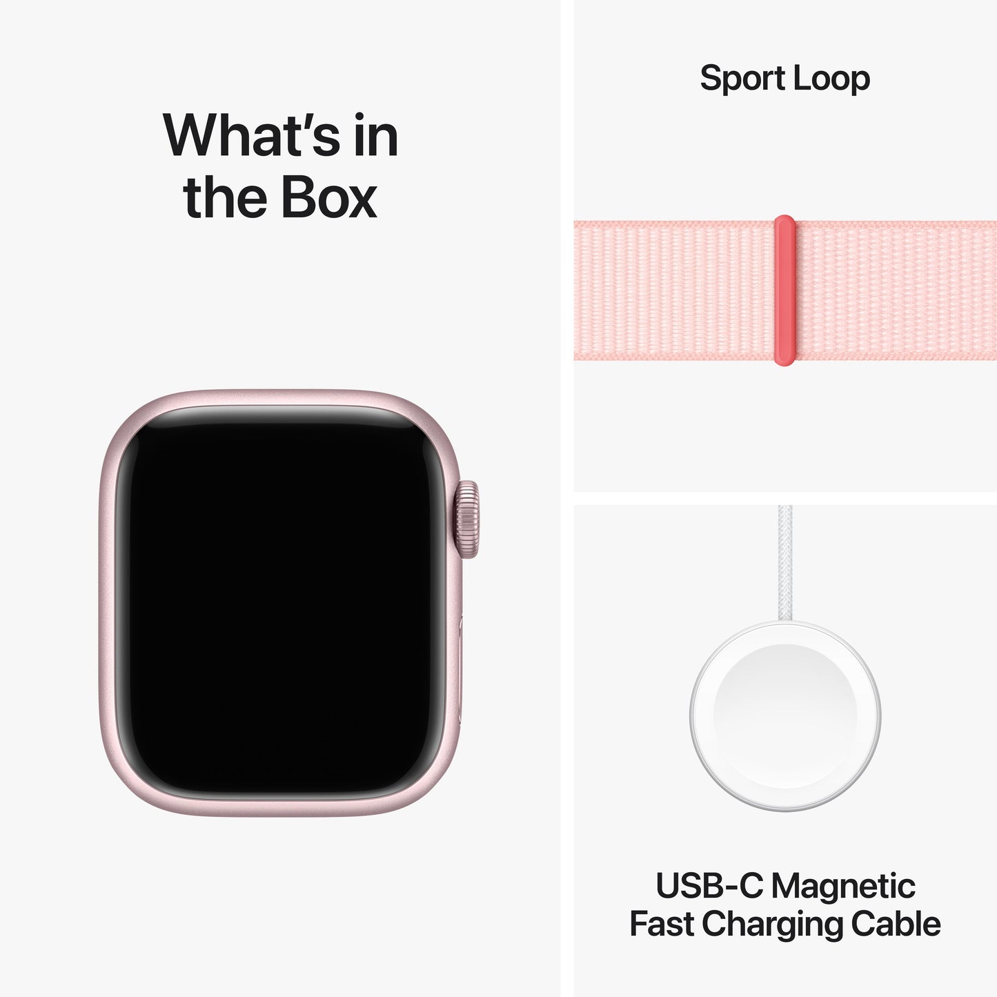 Apple Watch Series 9 GPS + Cellular 41mm Pink Aluminum Case with Light Pink Sport Loop