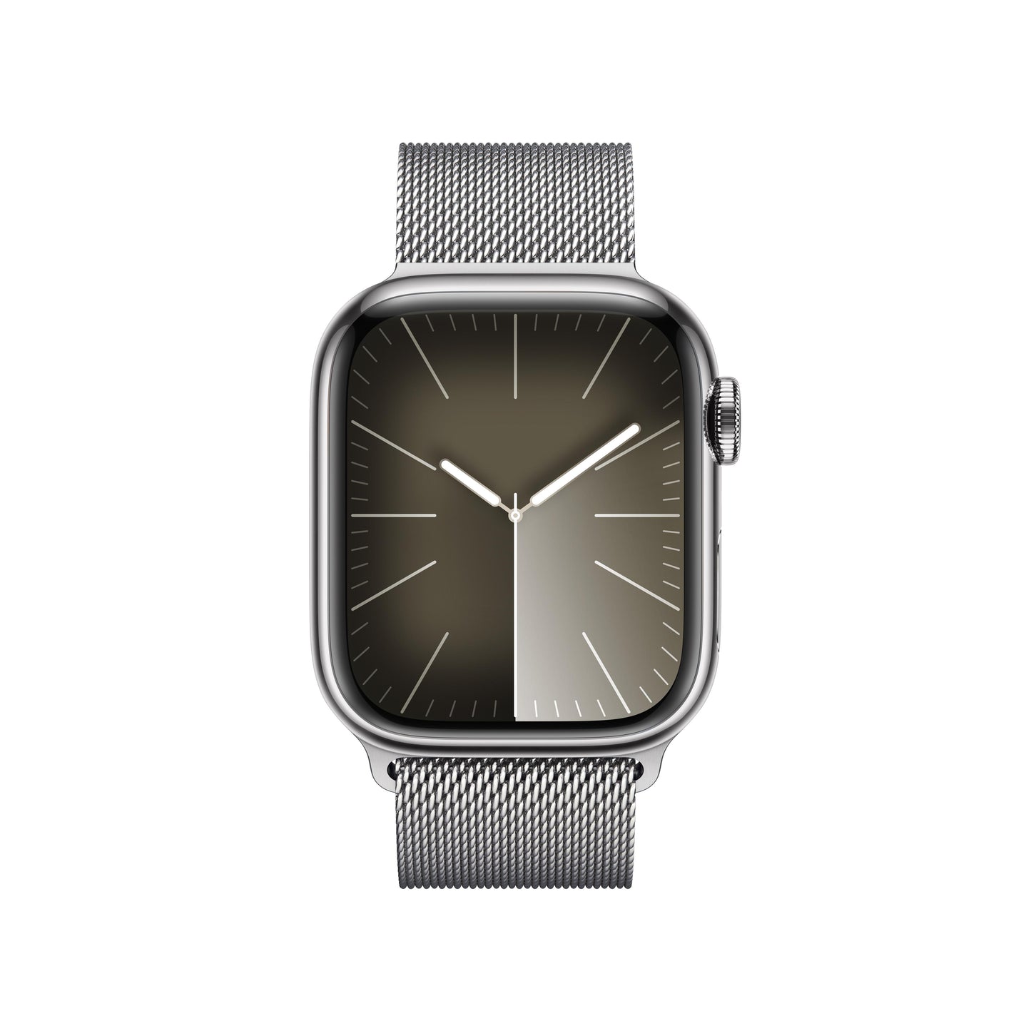 Apple Watch Series 9 GPS + Cellular 41mm Silver Stainless Steel Case with Silver Milanese Loop