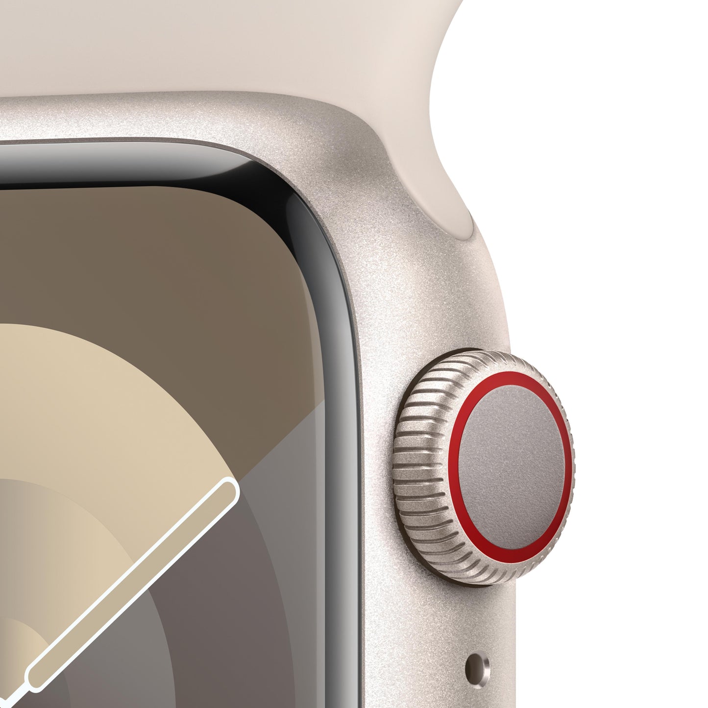 Apple Watch Series 9 GPS + Cellular 41mm Starlight Aluminum Case with Starlight Sport Band - S/M