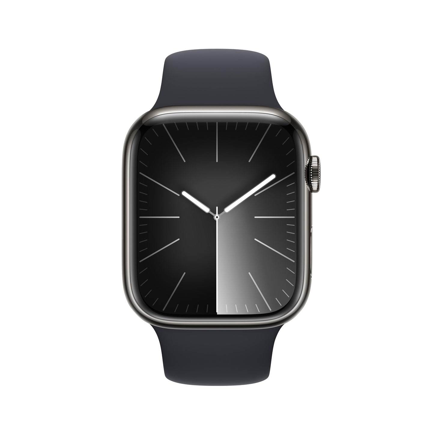 Apple Watch Series 9 GPS + Cellular 45mm Graphite Stainless Steel Case with Midnight Sport Band - M/L