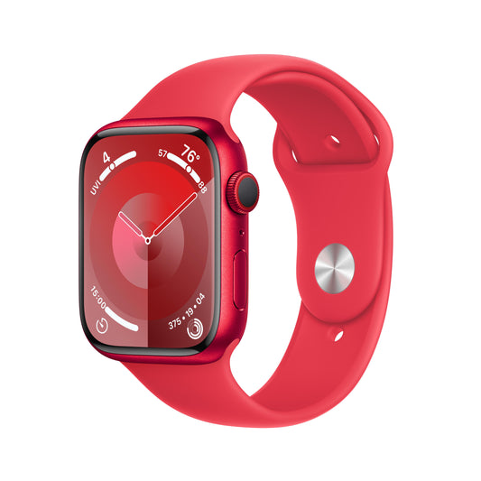 Apple Watch Series 9 GPS + Cellular 45mm (PRODUCT)RED Aluminum Case with (PRODUCT)RED Sport Band - S/M