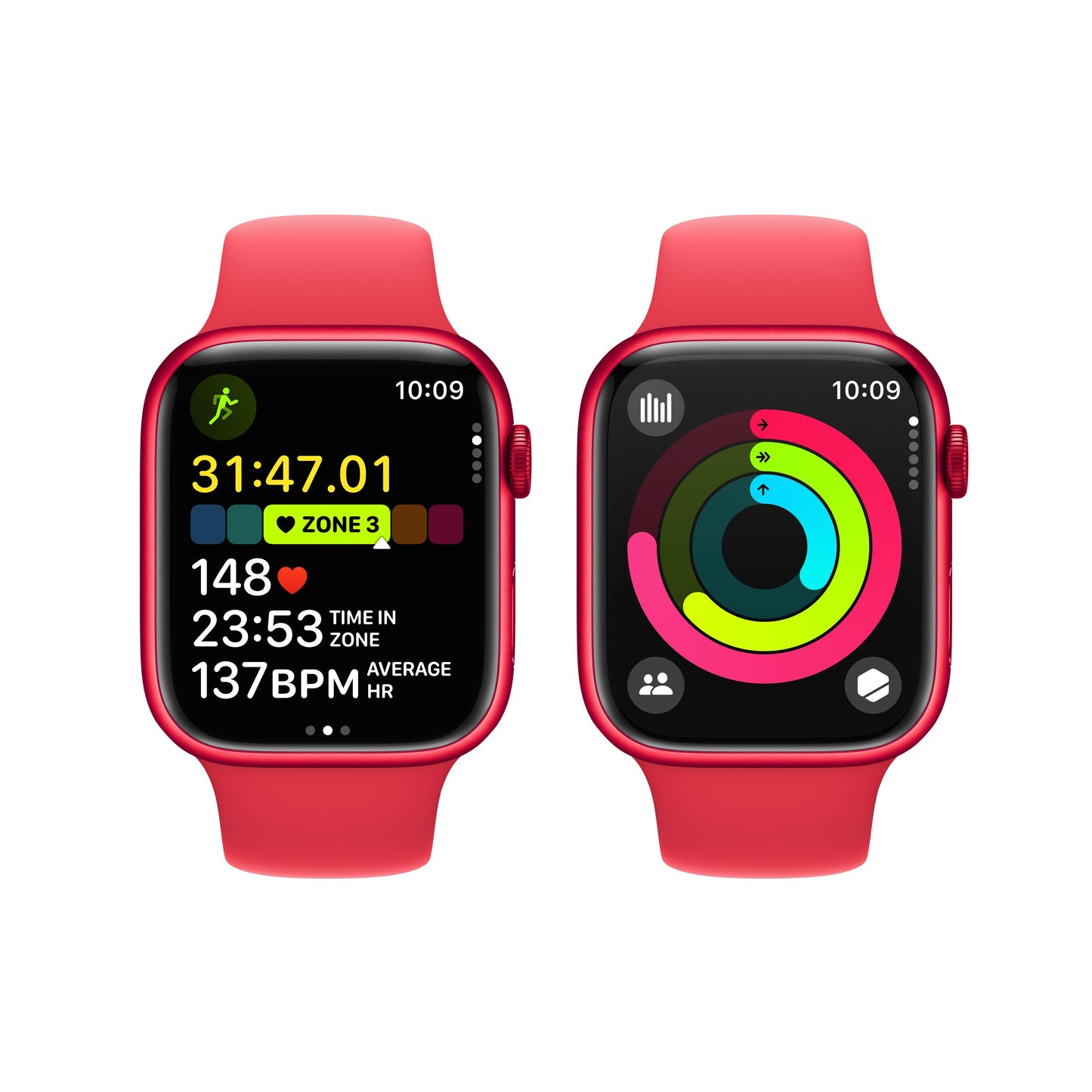 Apple Watch Series 9 GPS + Cellular 45mm (PRODUCT)RED Aluminum Case with (PRODUCT)RED Sport Band - M/L