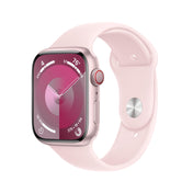 Apple Watch Series 9 GPS + Cellular 45mm Pink Aluminum Case with Light Pink Sport Band - S/M